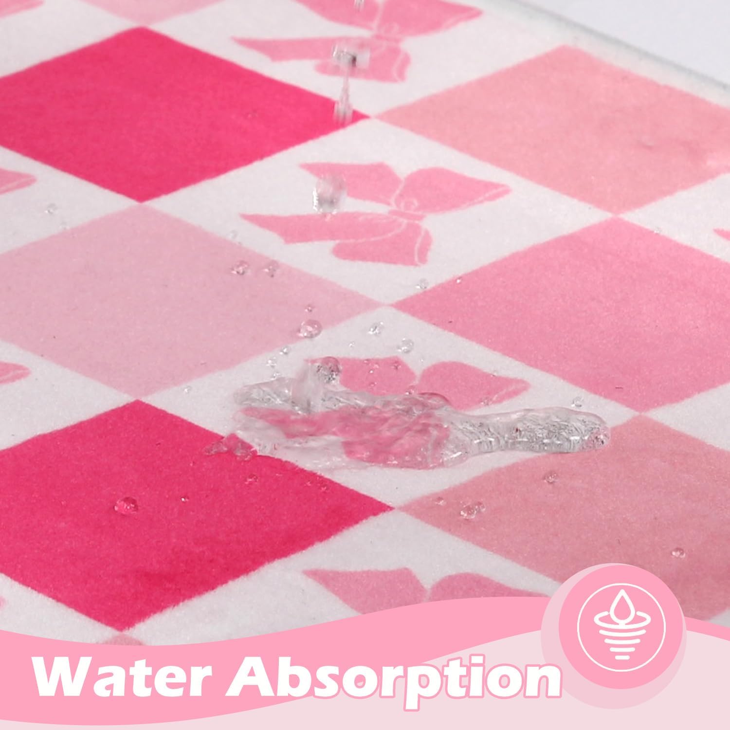 Pink Bow Bath Rug 16x48 Cozy Decor Rug