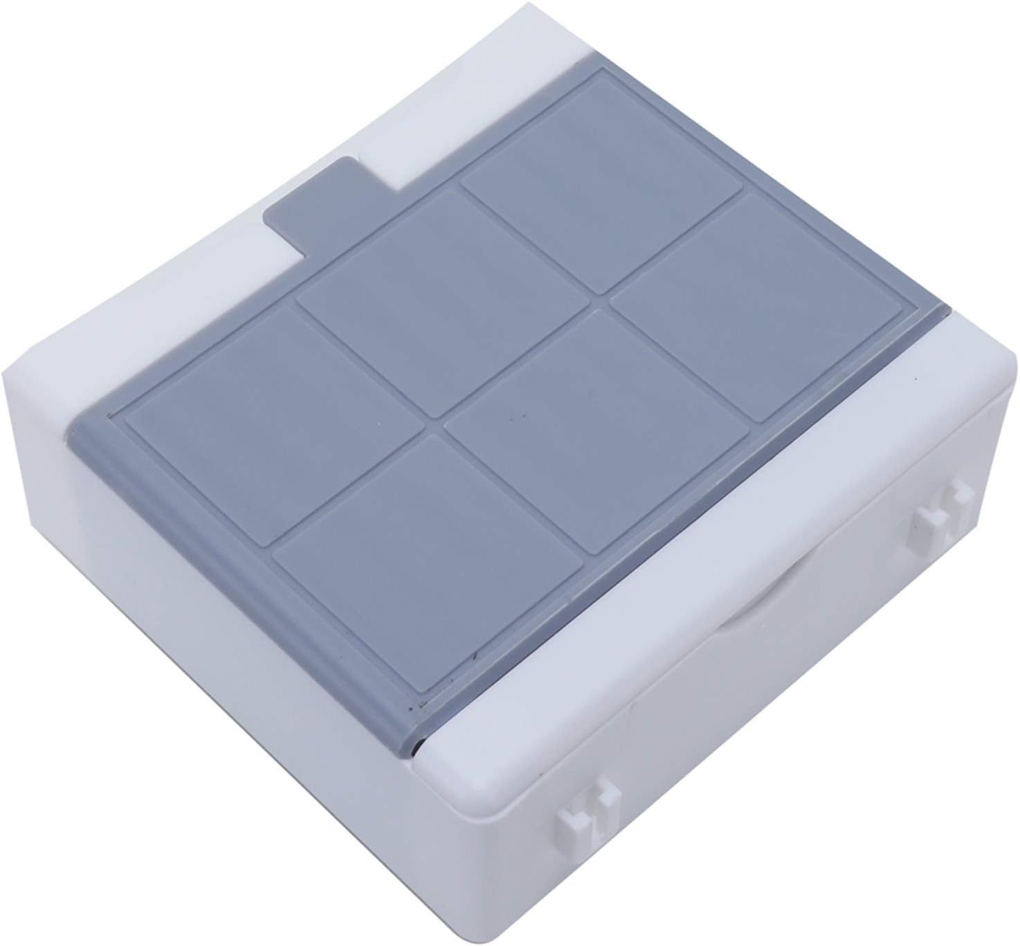 Fafeicy Gray Single Grid Shower Caddy with Drain Drawer and Hooks