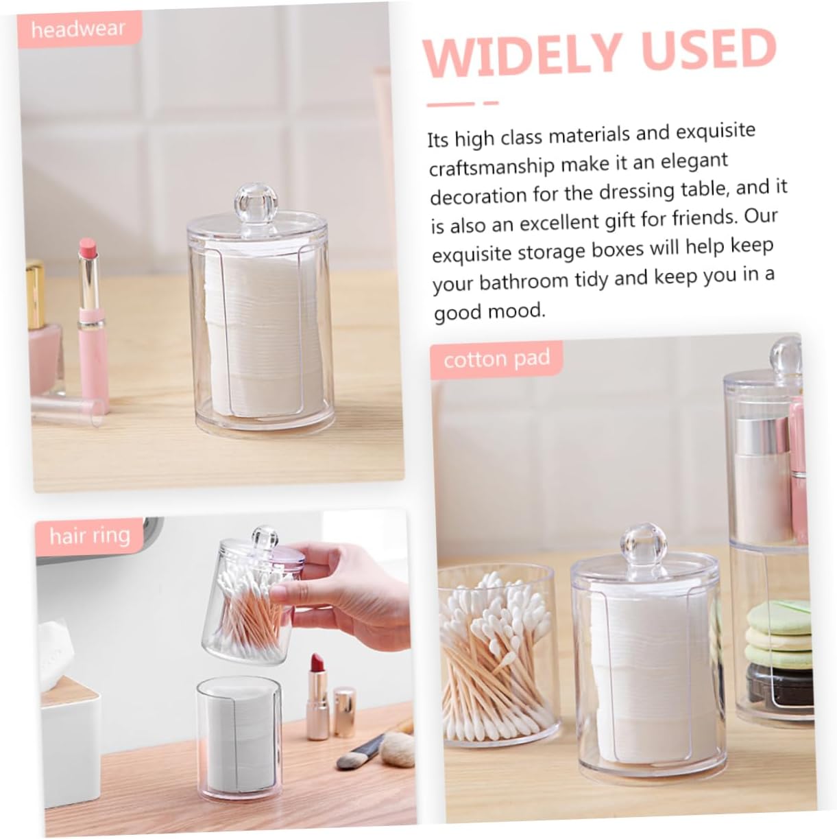 Cotton Pad Holder for Makeup Storage Stand