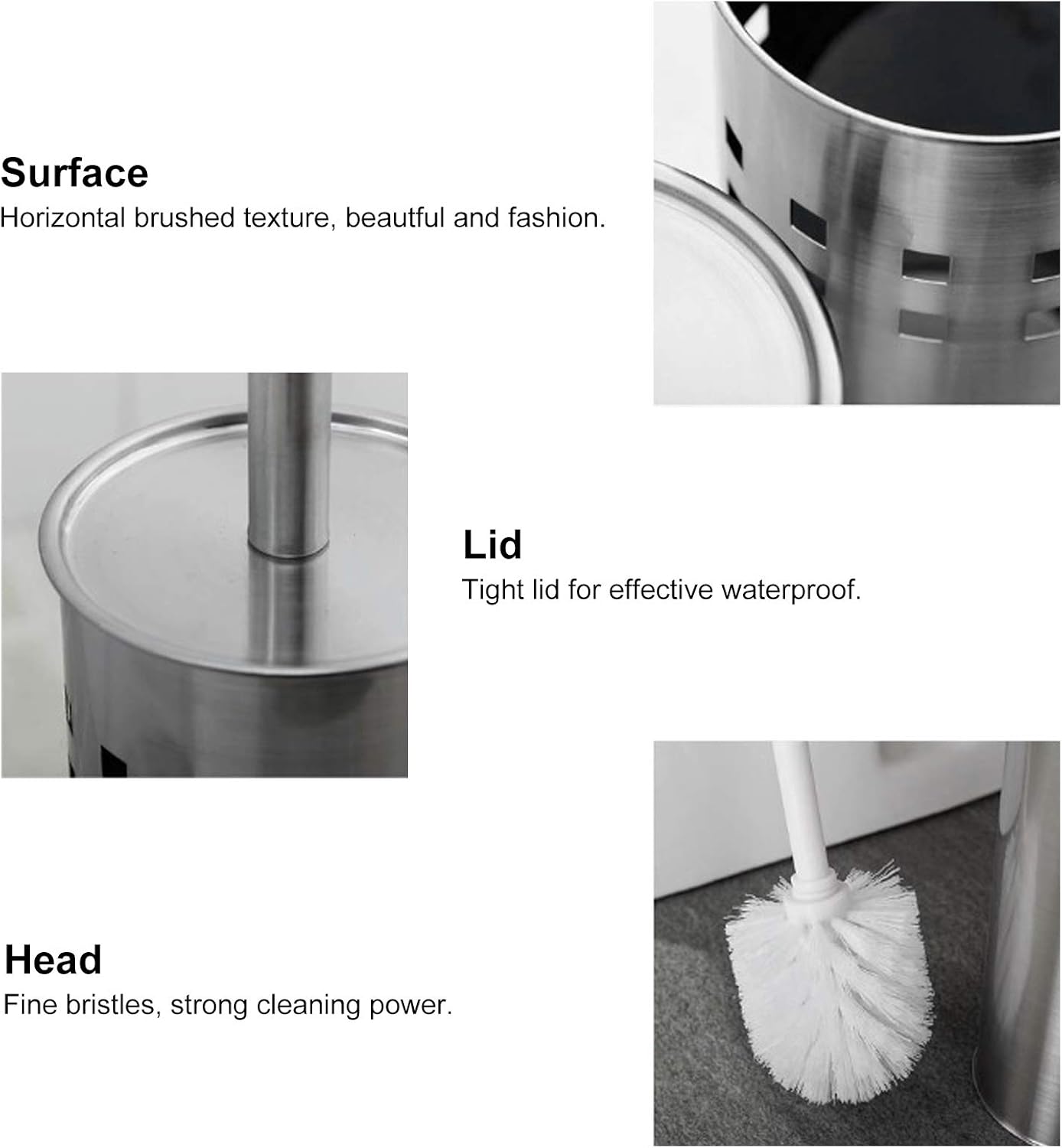 Kuuleyn Toilet Brush and Vented Holder Set
