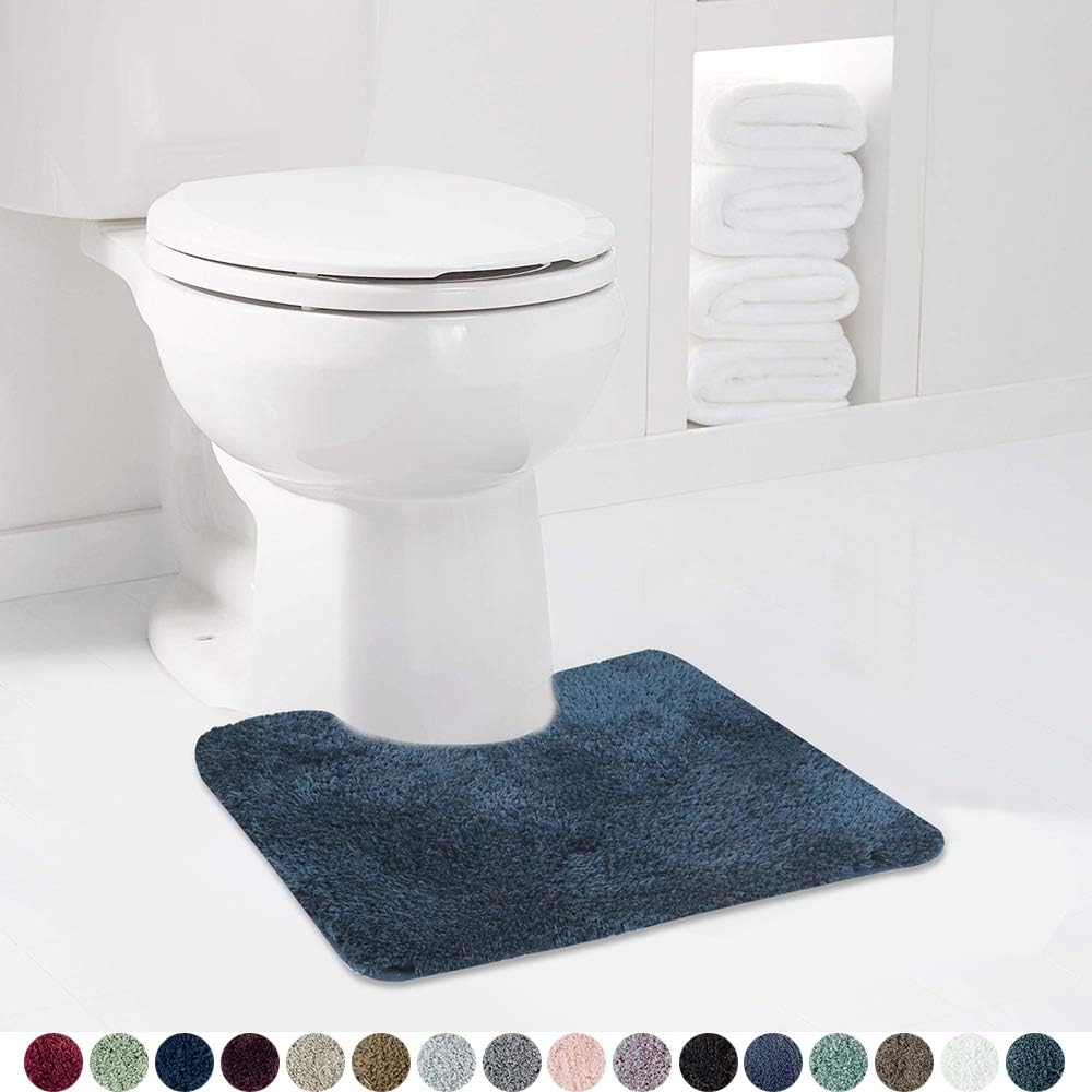 Walensee Bath Rug Set - 2 Piece Shaggy Navy Mats