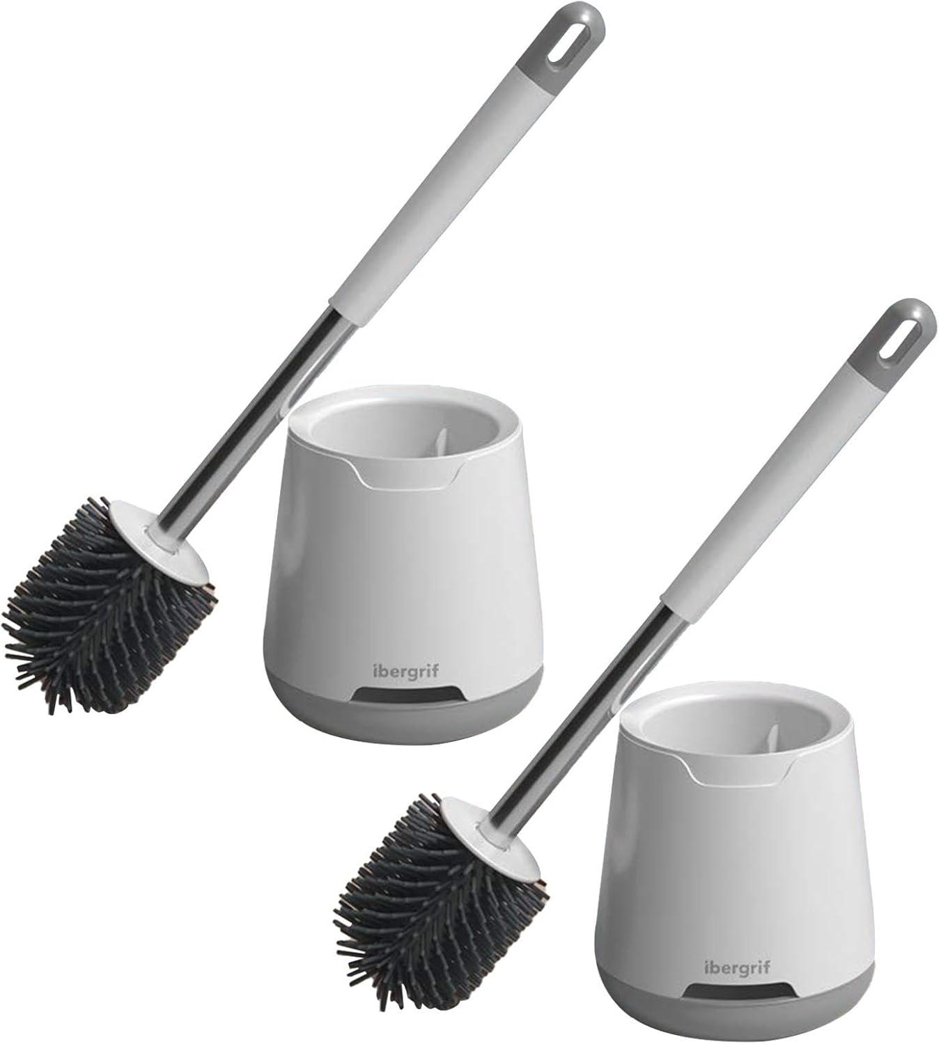 Nkmujil Toilet Brush Holder Set - Drip-Free Slip-Resistant