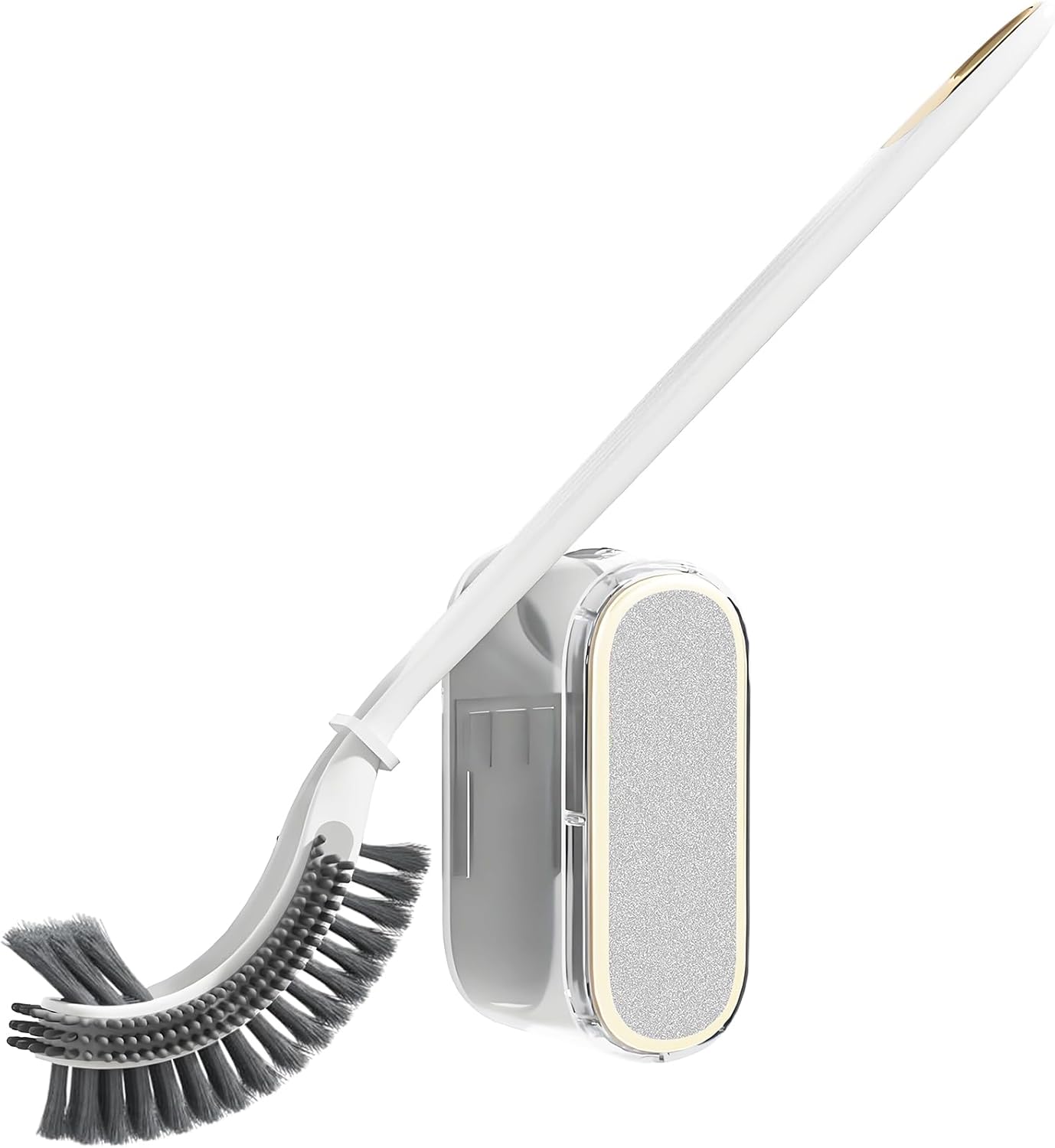 NEWBOVIK Toilet Brush and Holder Set with Deep Cleaning Brush