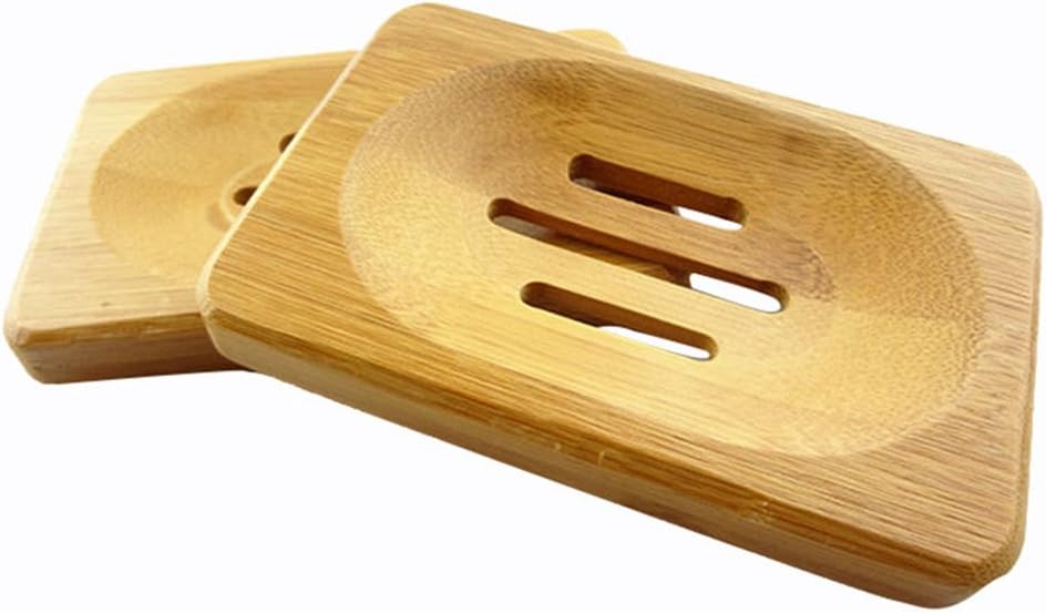 AkoMatial Bamboo Soap Dish with Holes for Dry Storage