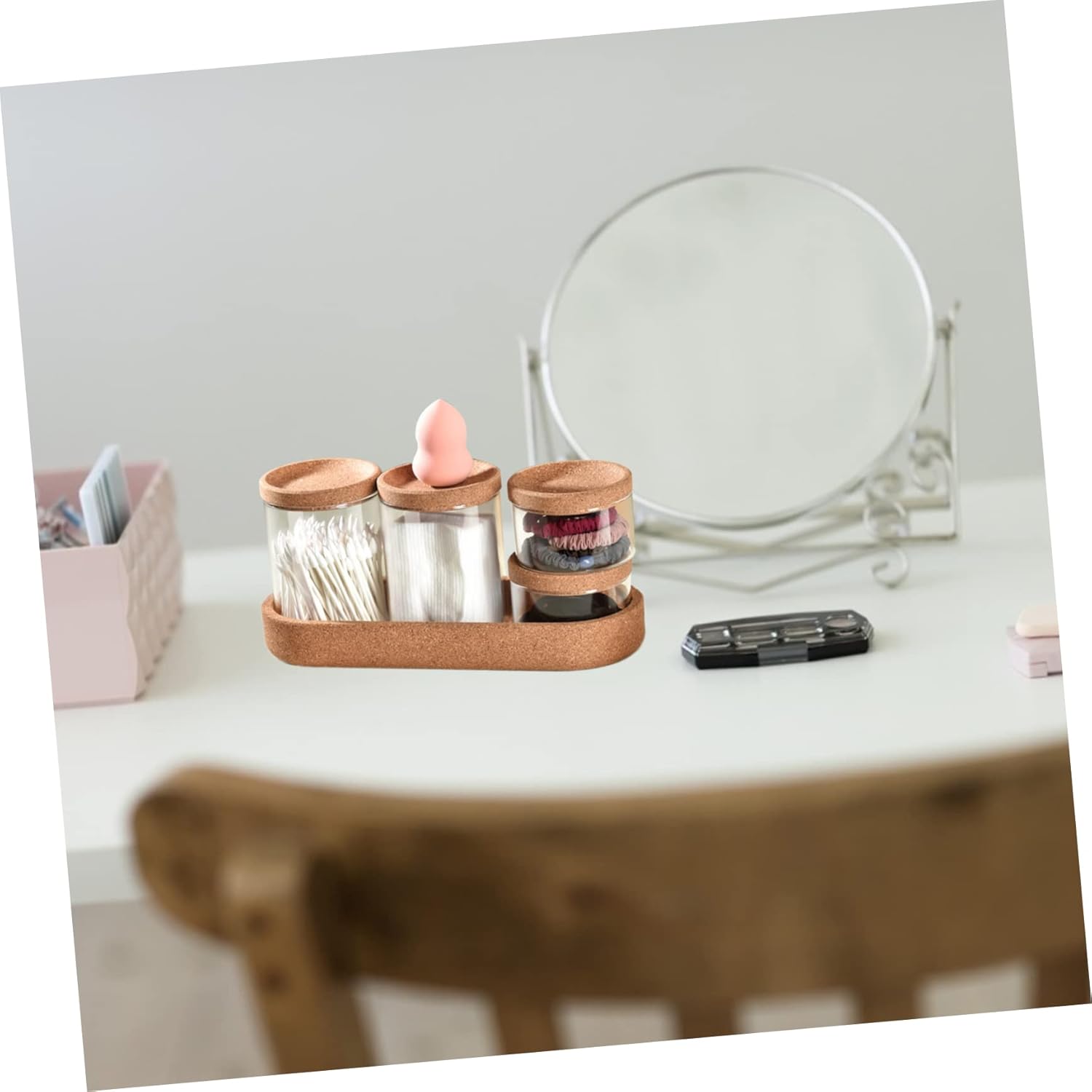 Delicate Bamboo Storage Canister with Clear Lid