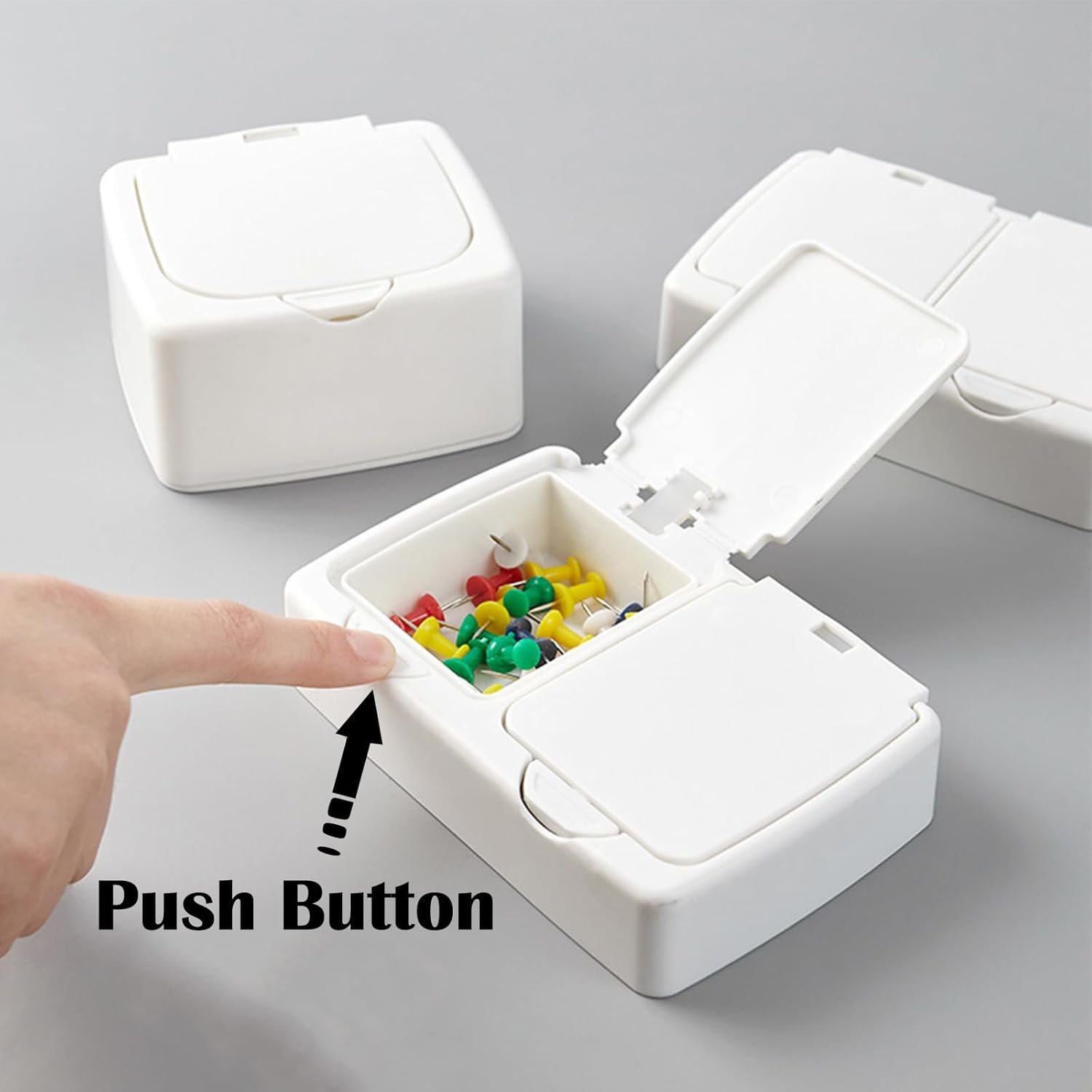3pcs Cosmetic Cotton Pad Holder Set with Lid and Wide Mouth