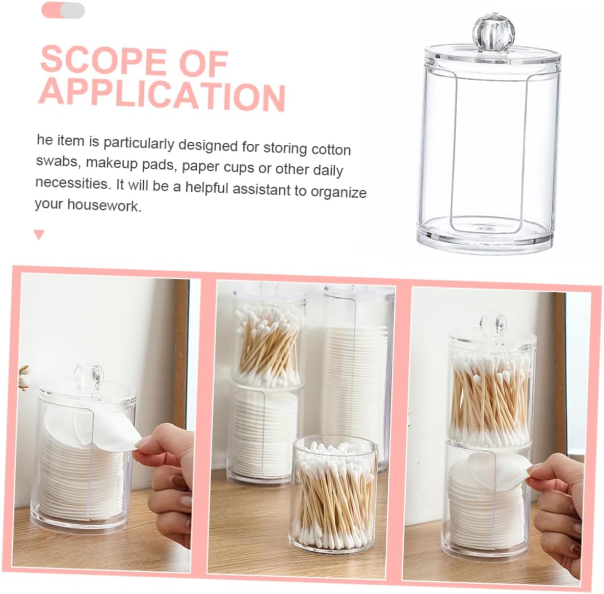 Cotton Pad Holder for Makeup Storage Stand