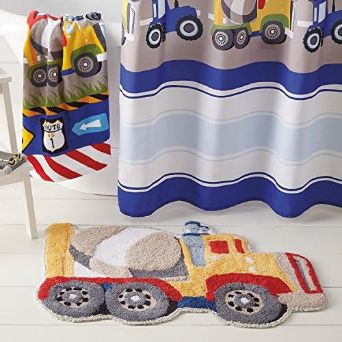 Dream Factory Trains and Trucks 4-Piece Bath Set Grey
