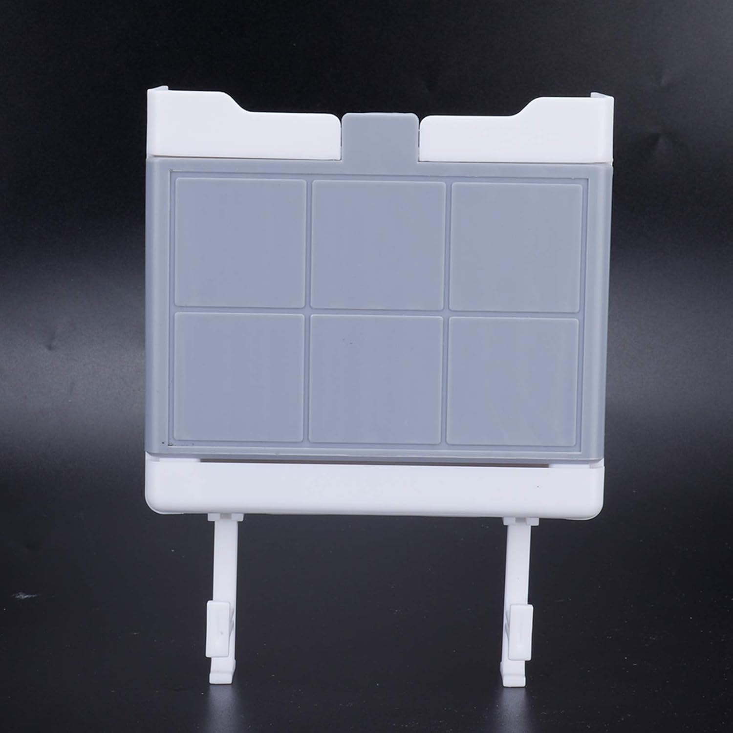 Fafeicy Gray Single Grid Shower Caddy with Drain Drawer and Hooks