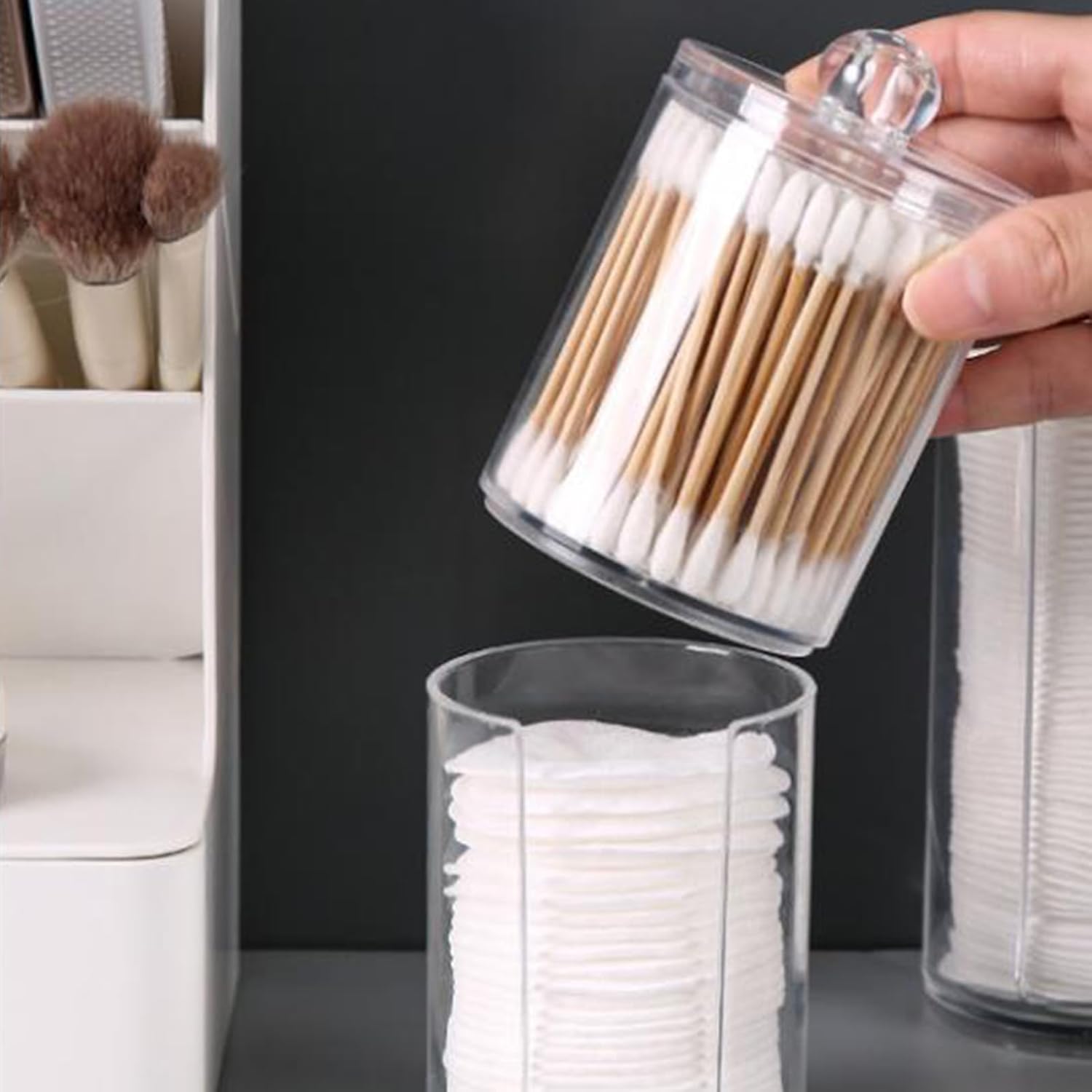 Belupai 2 Layer Cotton Swab Organizer