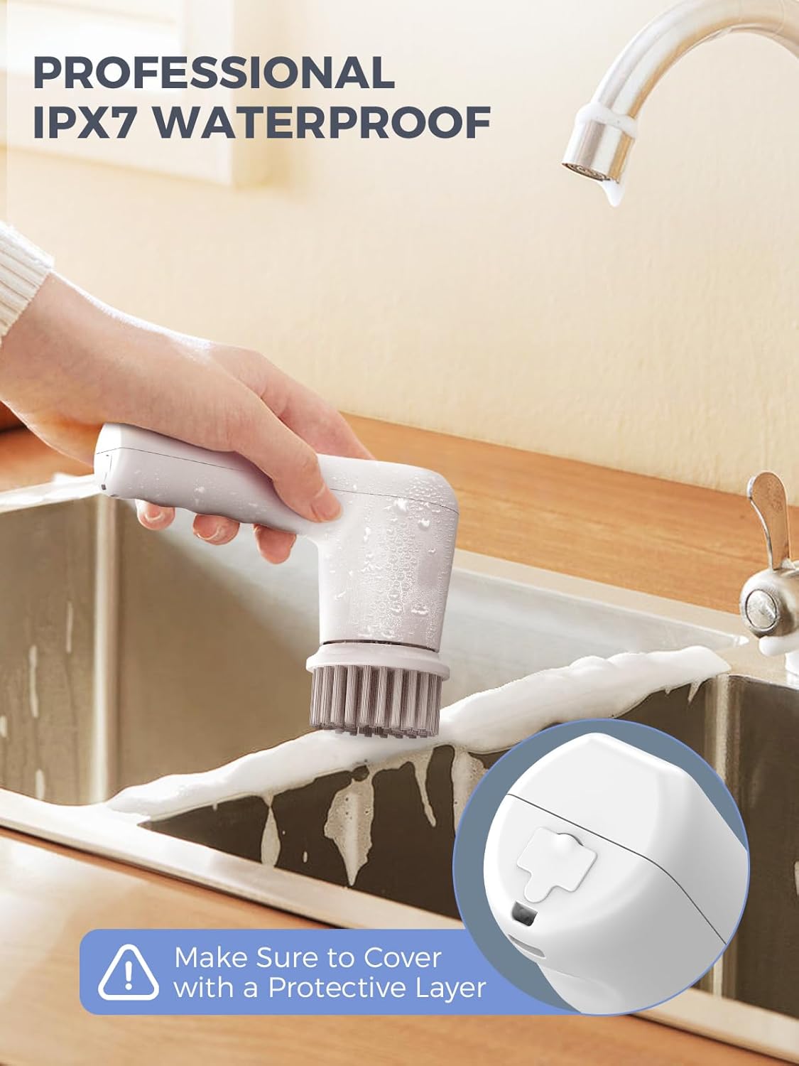 Smiling Shark Cordless Electric Spin Scrubber with LED Display 1