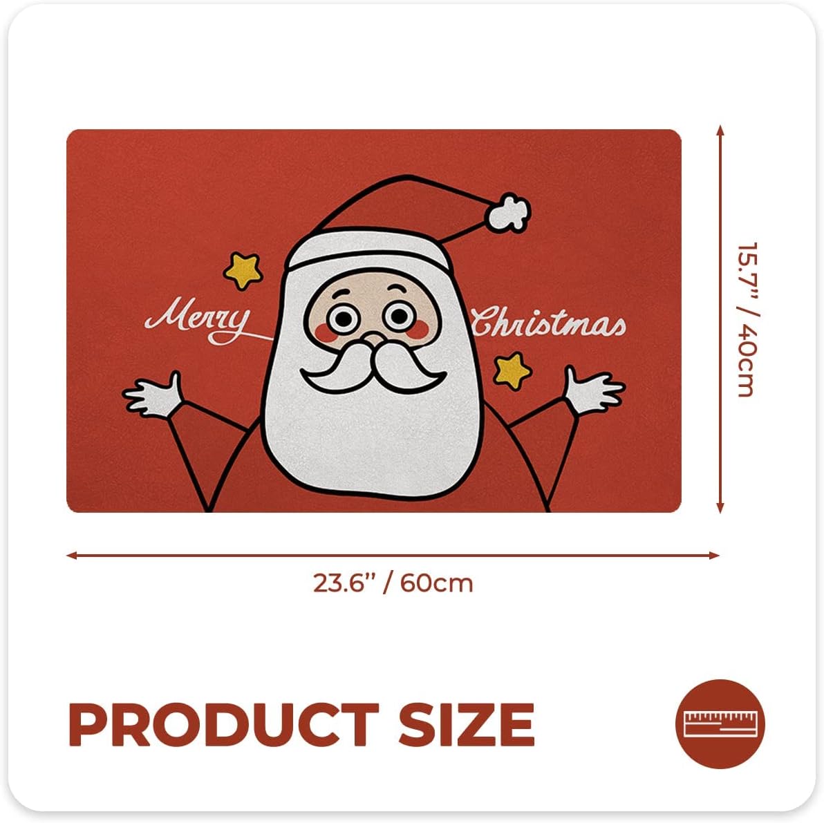 Tyrafry Christmas Bathroom Rug with Santa Design