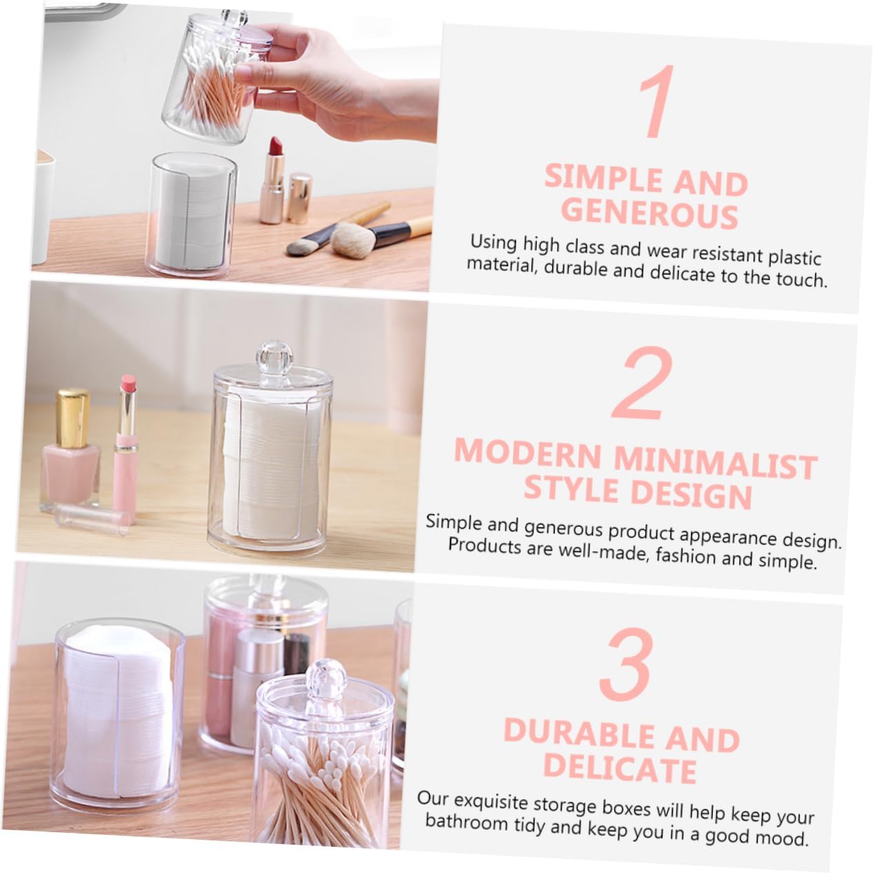 Cotton Pad Holder for Makeup Storage Stand