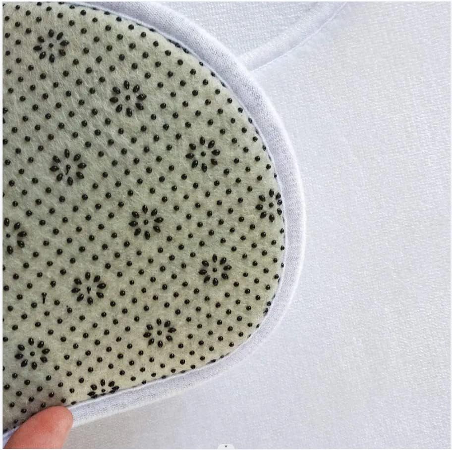 Red Polka Dot Bath Mat with Memory Foams 16x24 Inch