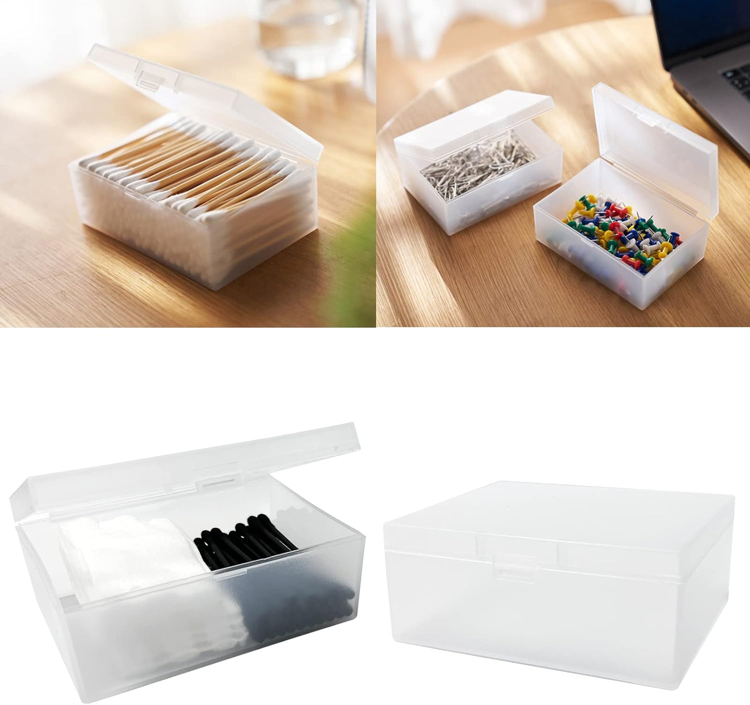 2 Pack Cotton Pads Holder Organizer for Travel and Bathroom Use