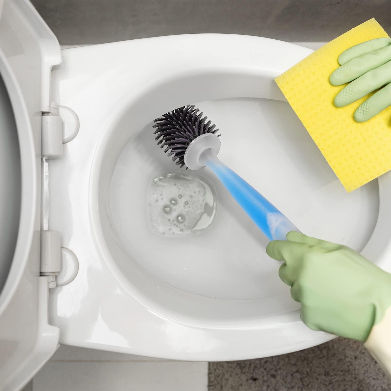Toilet Brush Plunger Set - 2 in 1 Silicone Design