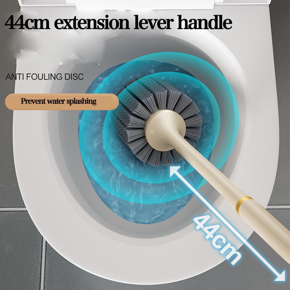 FUXINGQIYE Toilet Brush and Holder Set with Silicone Head