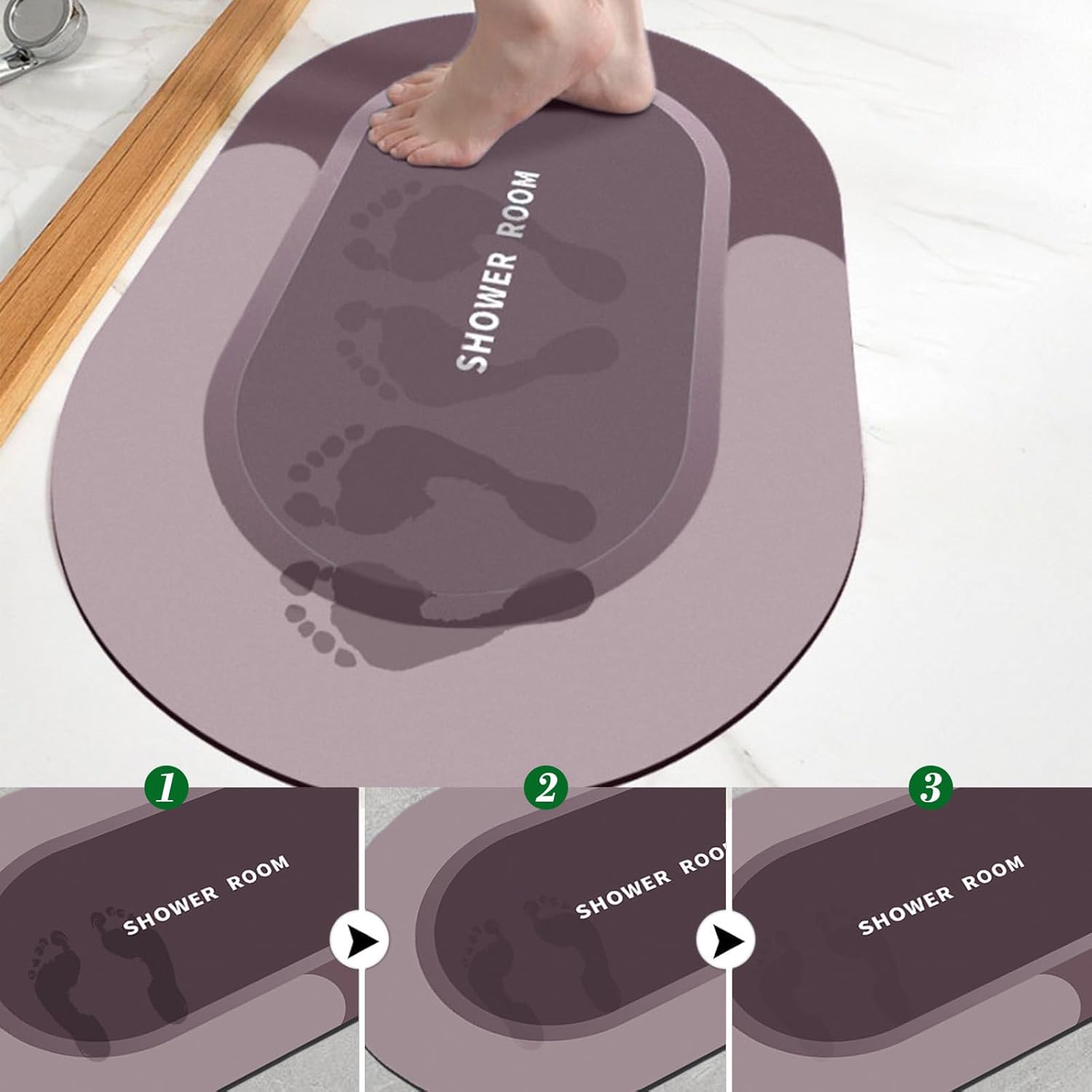 Lovskoo Fast Drying Nonslip Bath Mat