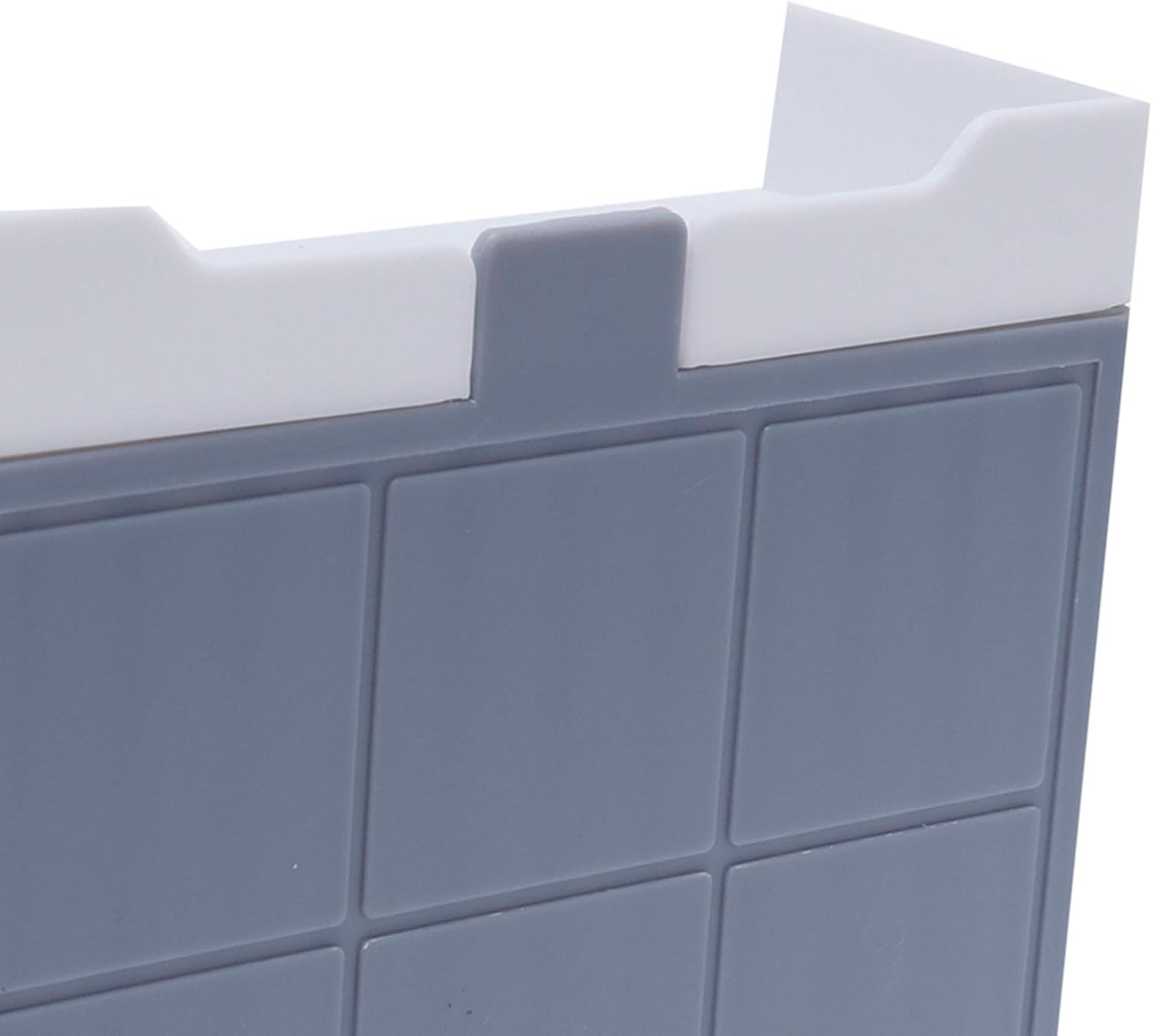 Fafeicy Gray Single Grid Shower Caddy with Drain Drawer and Hooks