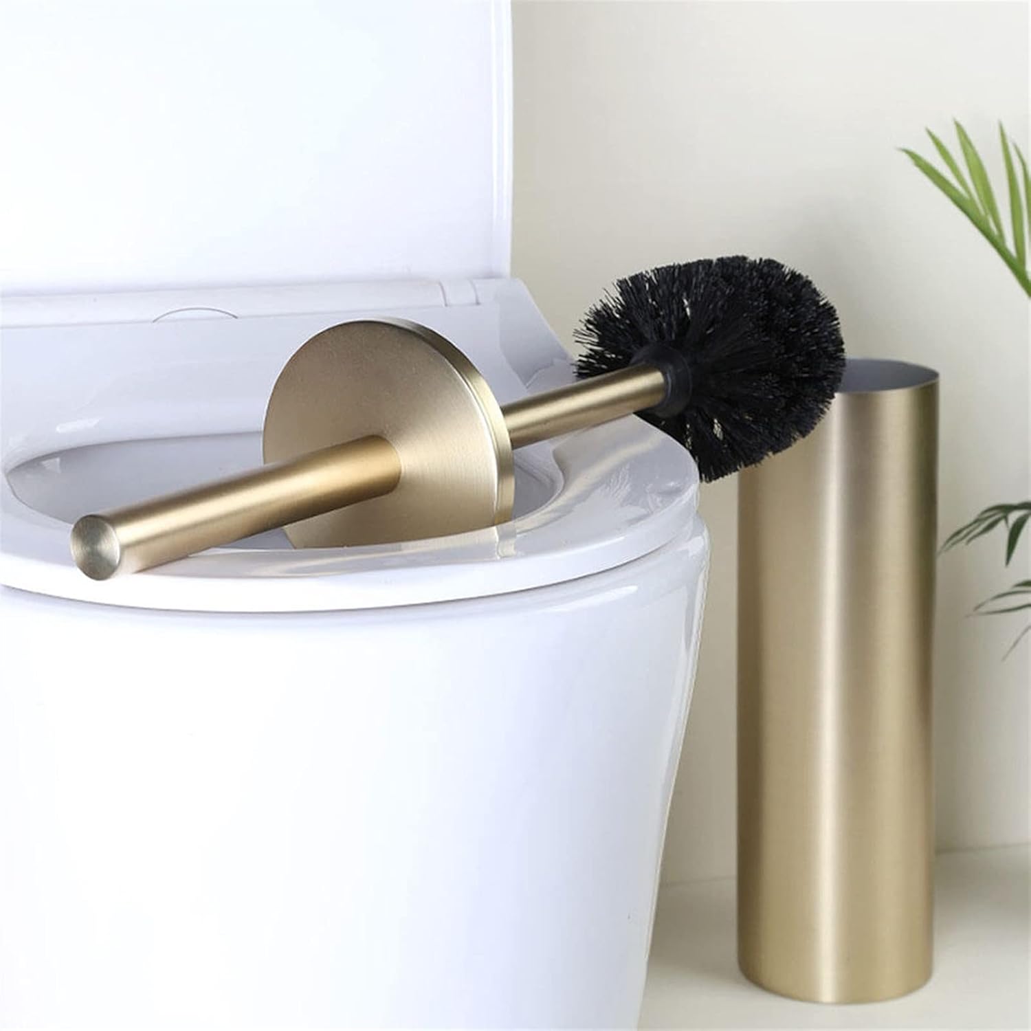 Toilet Brush and Holder Set with Plunger