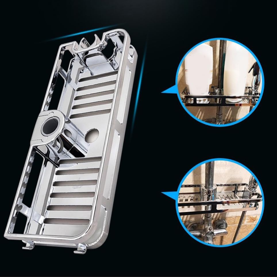 Cabilock Adjustable Shower Caddy with Storage