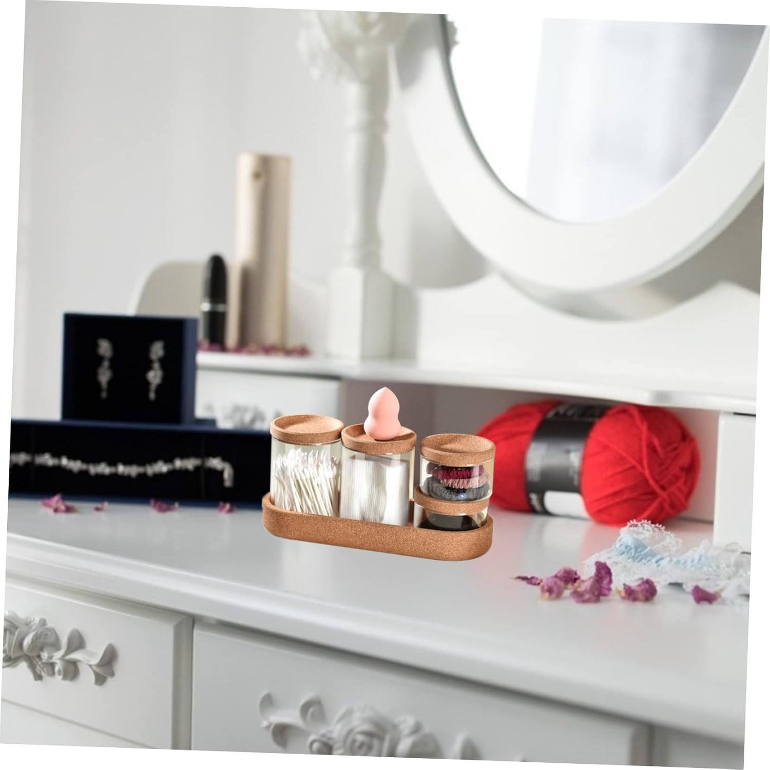 Delicate Bamboo Storage Canister with Clear Lid