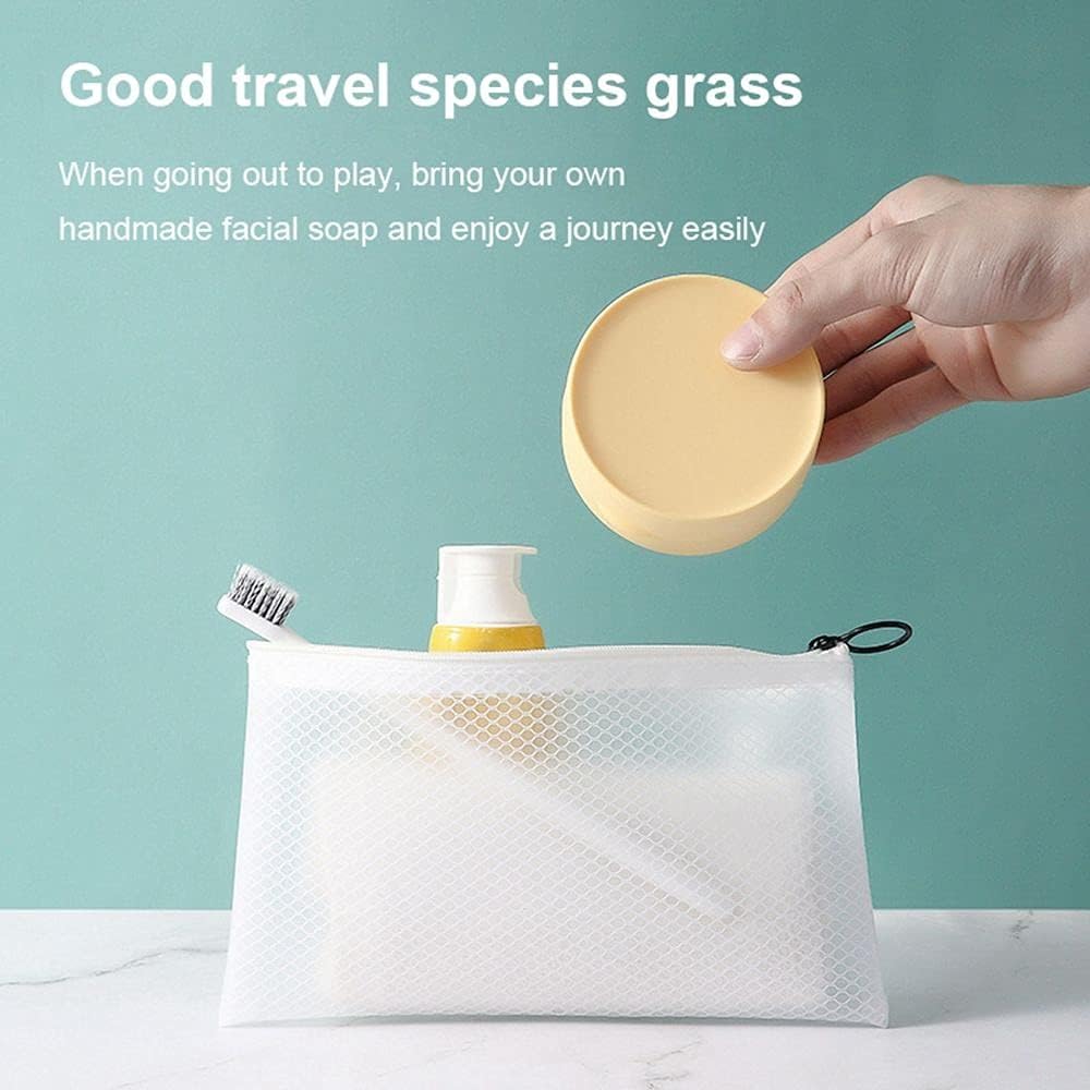 WEISHA Soap Box with Cover 1PC Round Oval Portable Bathroom Holder