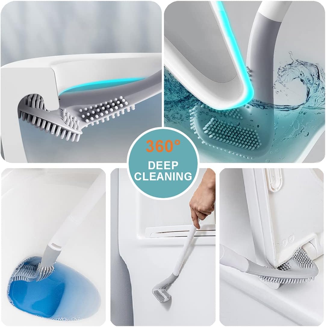 CYANLUX Long Handle Toilet Brush with Holder