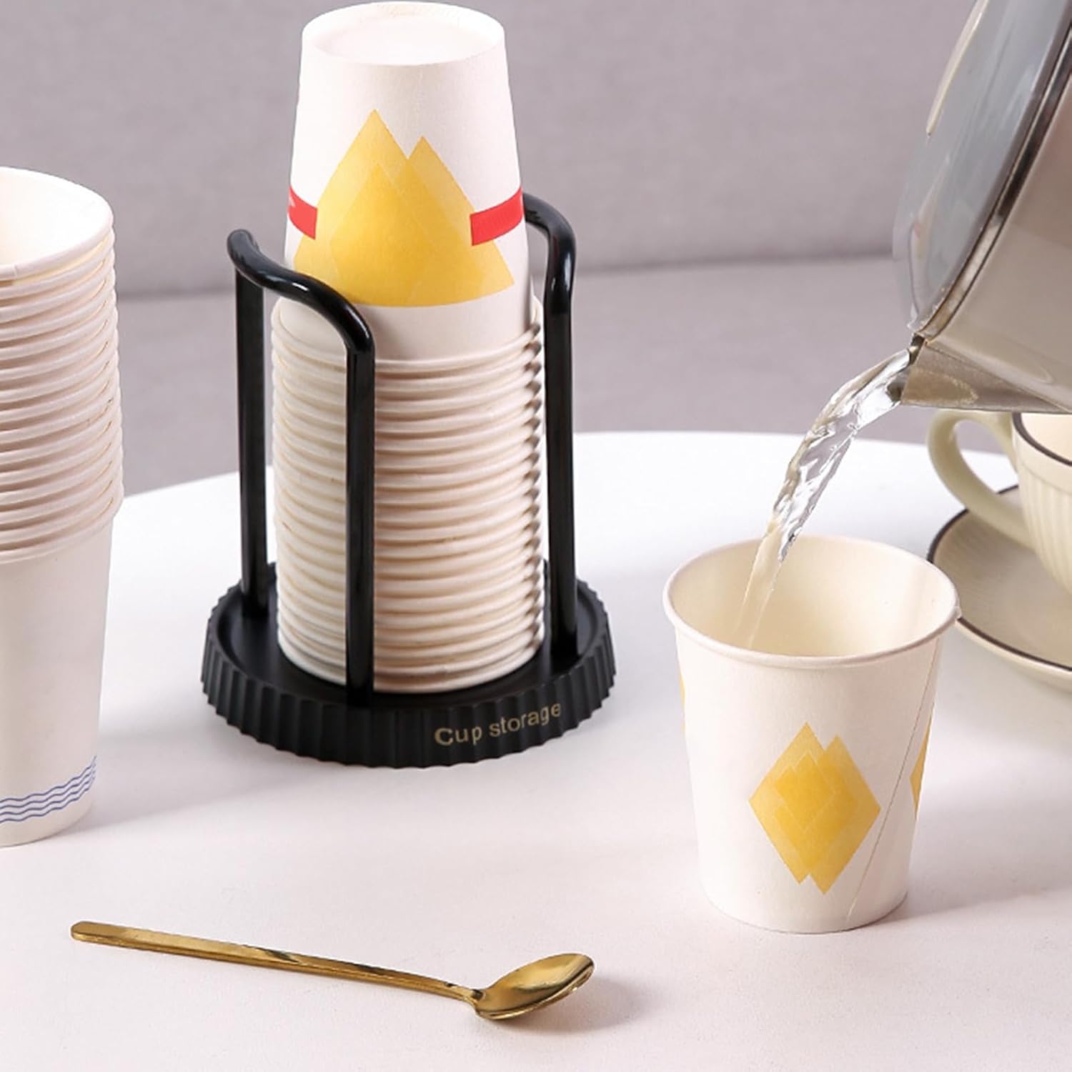 Curfair Paper Cup Holder Dispenser for Kitchen and Bathroom