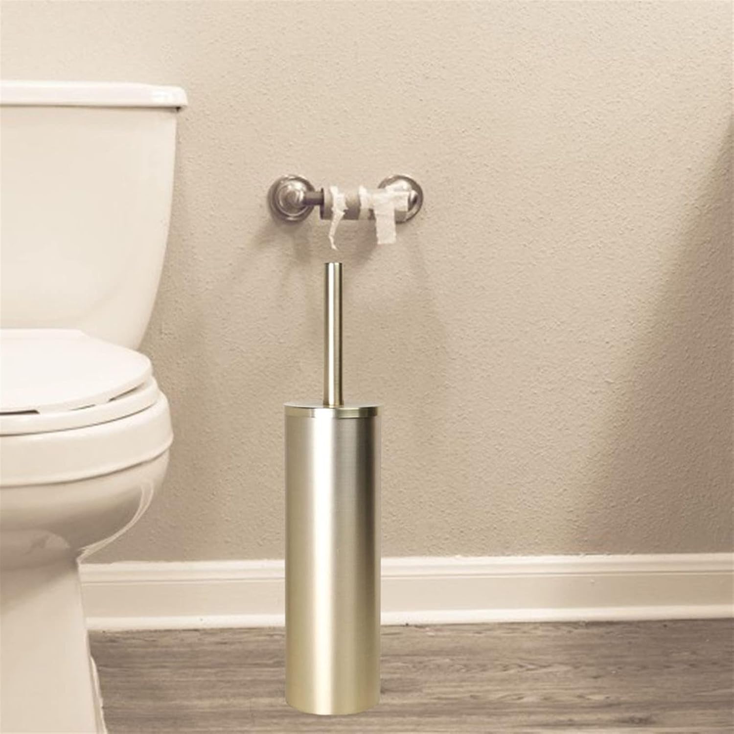 Toilet Brush and Holder Set with Plunger