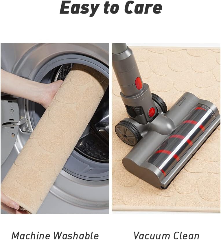 COCOER Non Slip Bath Mat 16x24 Beige