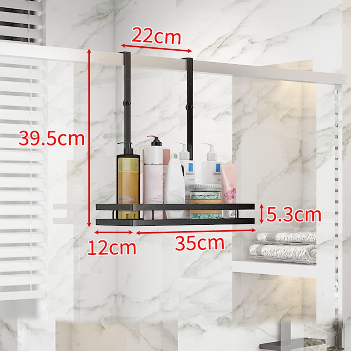 Abizarch Shower Caddy with Hooks and Suction Cups