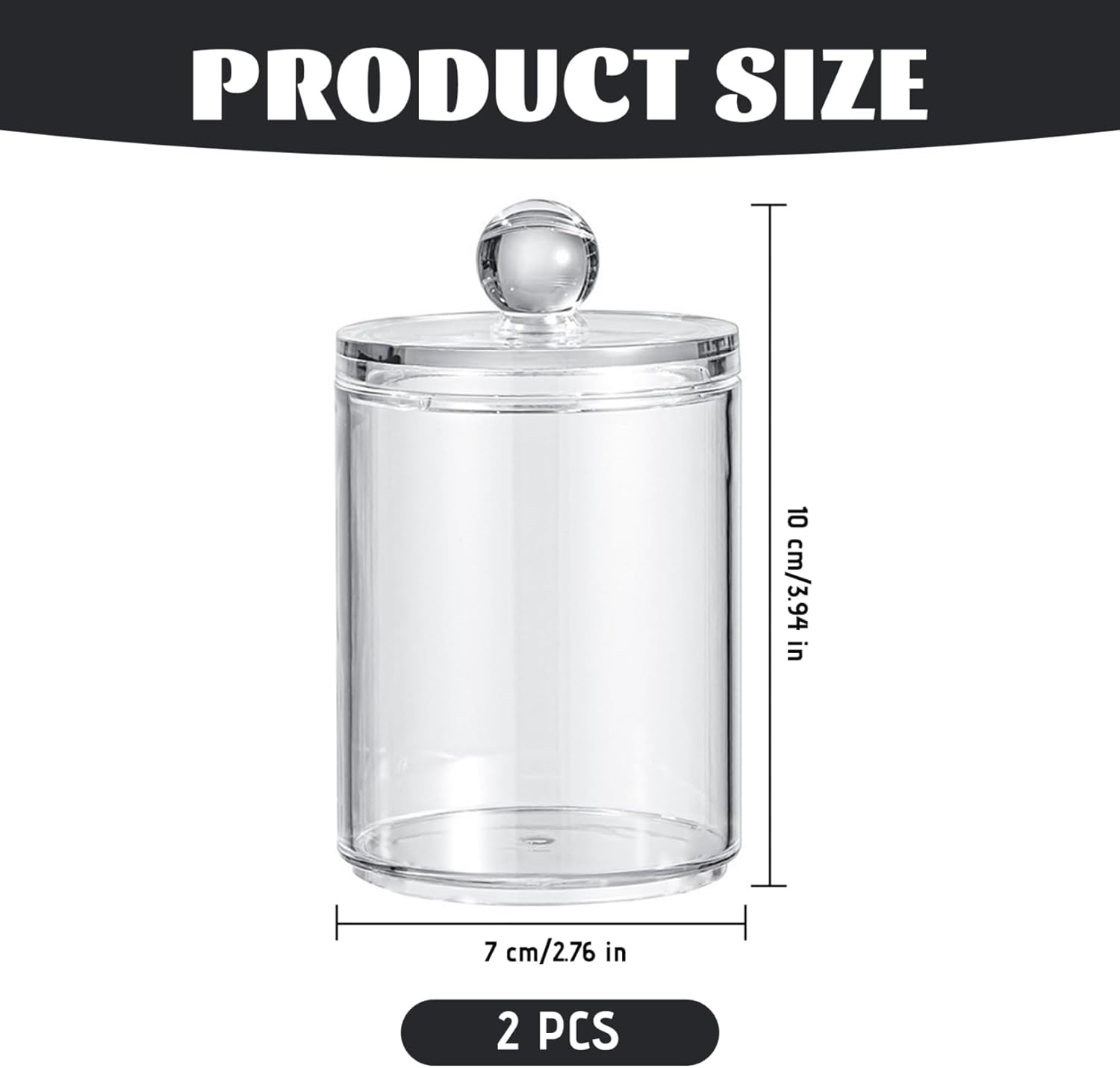 Heidouse 2Pcs Cotton Round Holder with Lid