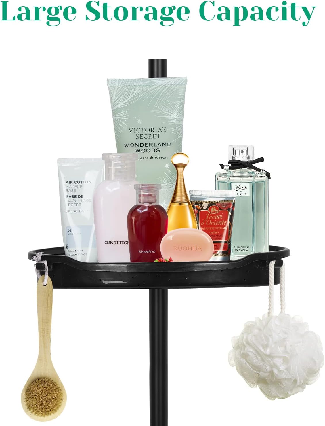 SunnyFurn Corner Shower Caddy with 4 Tiers