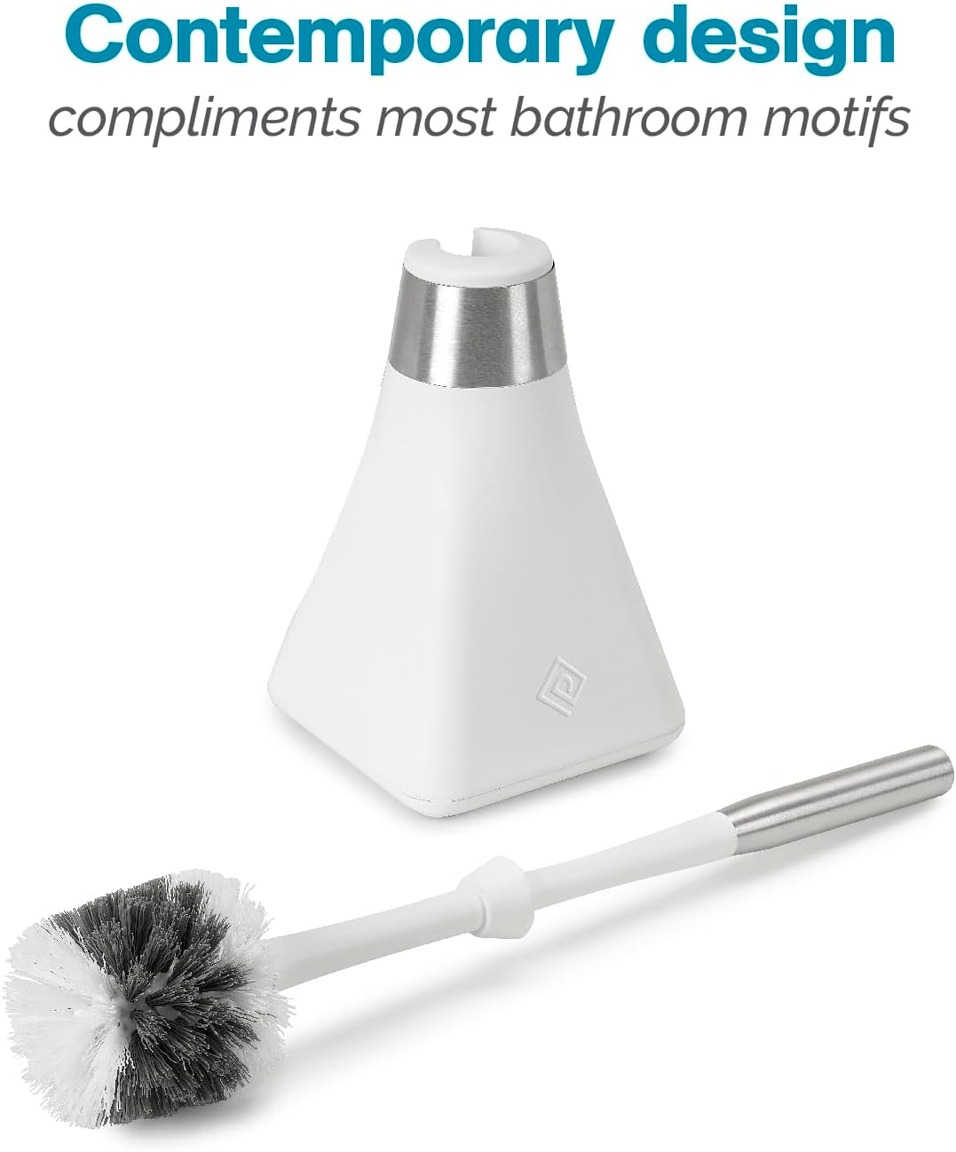 Polder Avant Toilet Brush Caddy with Twist-Remove Head