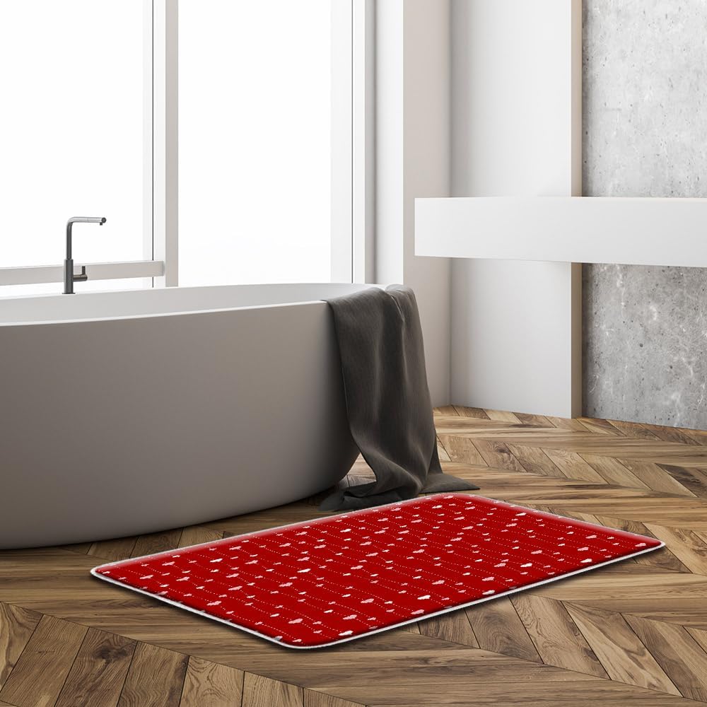 Sweet Heart Bath Mat - Pink Red Heart Valentine Style