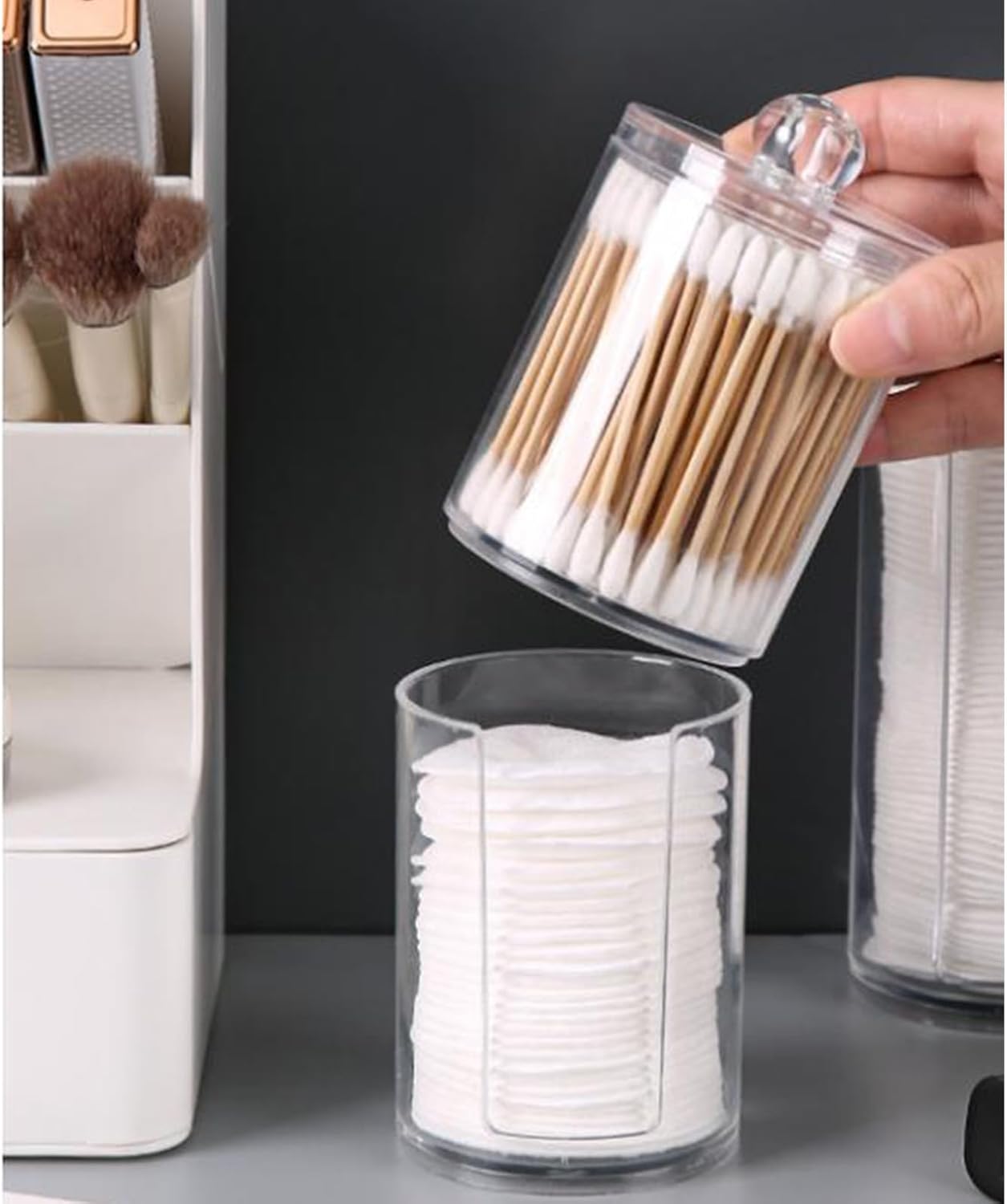 Belupai 2 Layer Cotton Swab Organizer