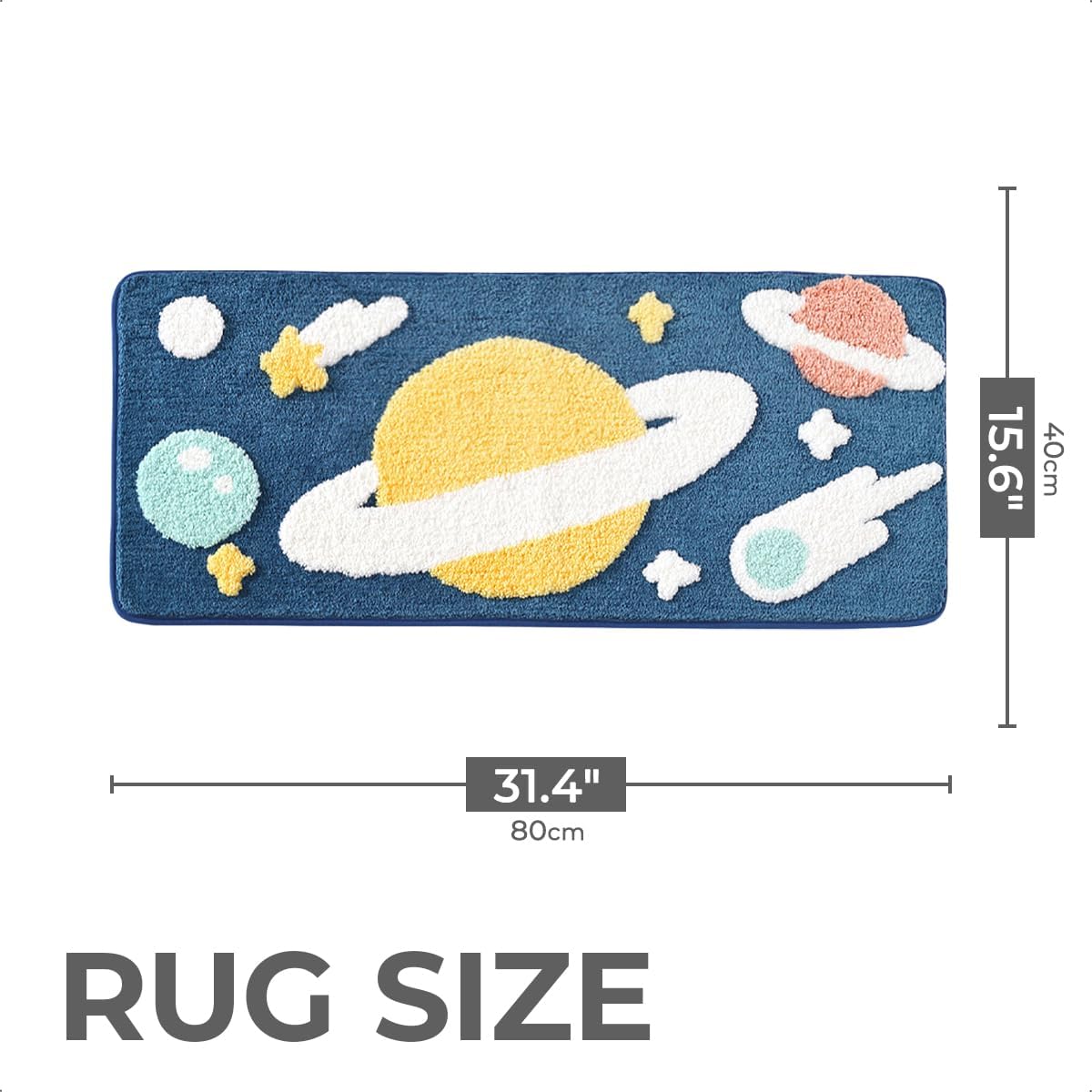Tyrafry Cute Space Bath Rug Mat 16x31 1