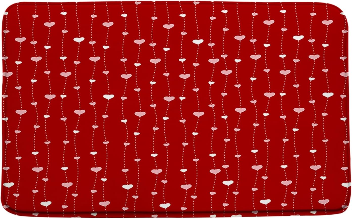 Sweet Heart Bath Mat - Pink Red Heart Valentine Style