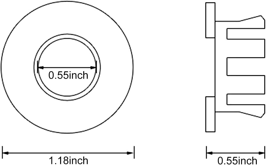 WIRFFND Sink Basin Trim Overflow Cover Brass Insert 2 PCS Matte Black