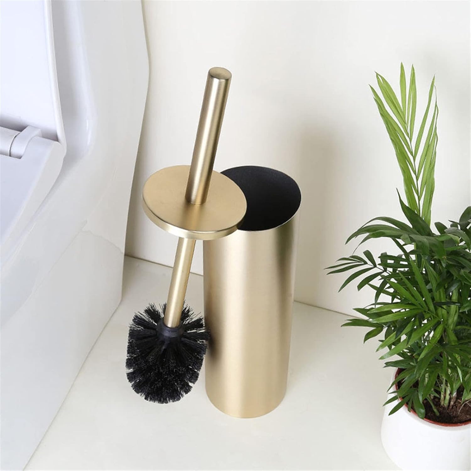 Toilet Brush and Holder Set with Plunger