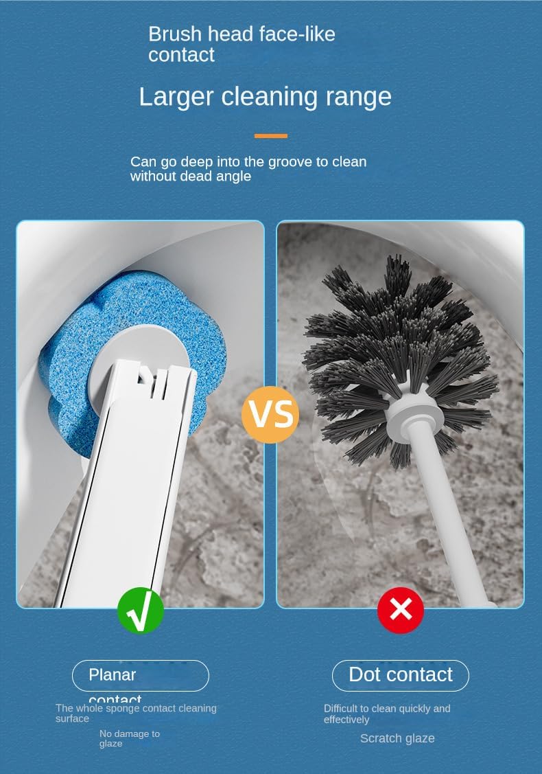 Wall Mounted Toilet Brush Holder with 42 Refills Dark Green