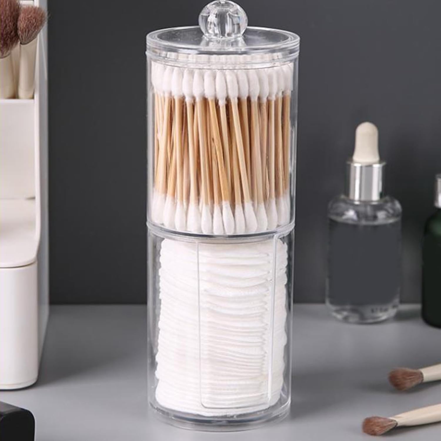 Belupai 2 Layer Cotton Swab Organizer