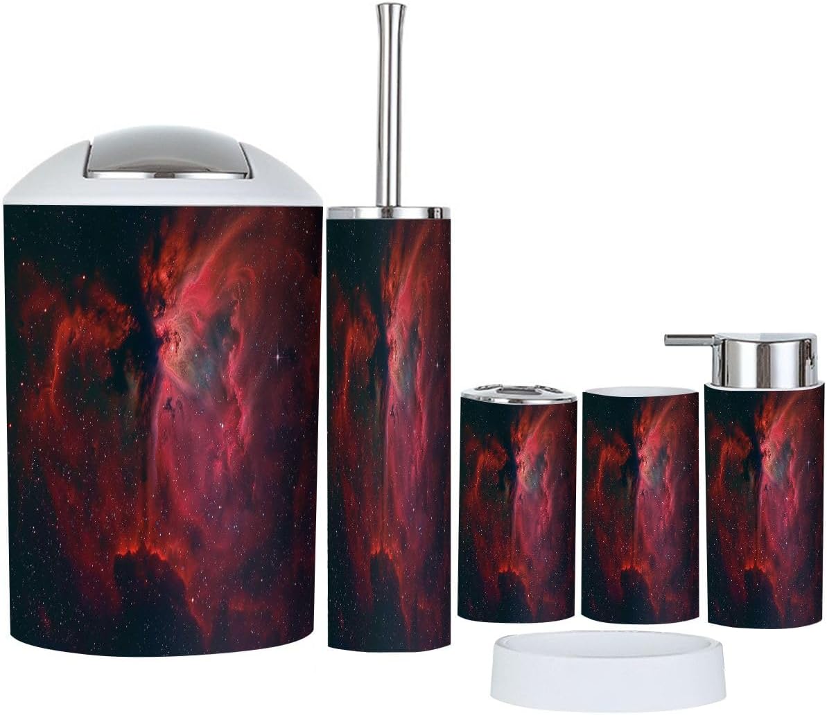 TRANQDEHOM 6 Piece Boho Bathroom Accessories Set