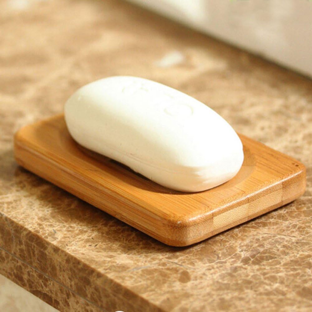 AkoMatial Bamboo Soap Dish with Holes for Dry Storage