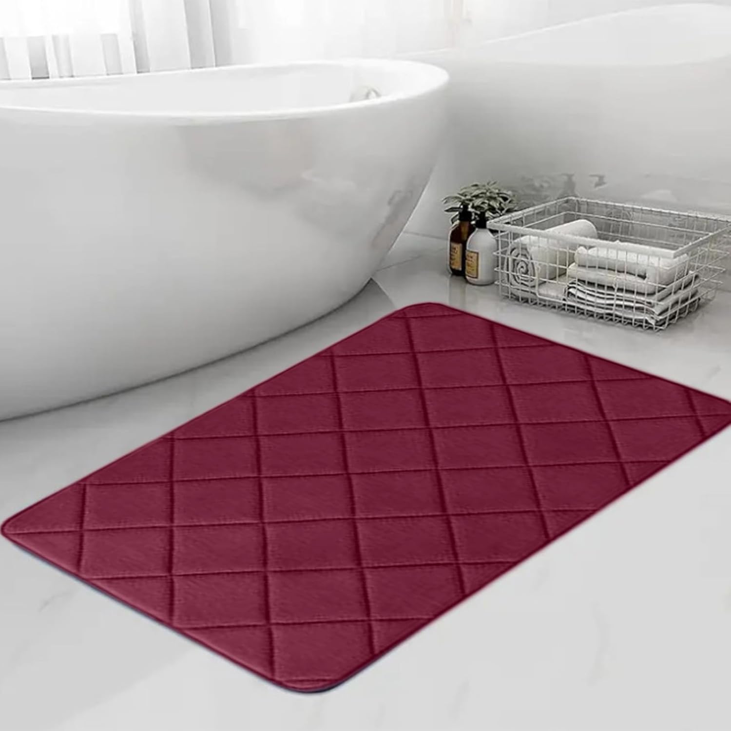 Soft Non-Slip Bath Rug for Bathroom Floor Tub and Shower
