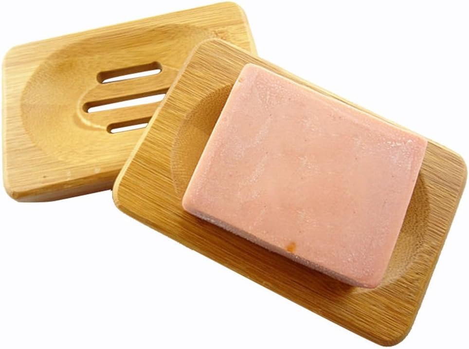 AkoMatial Bamboo Soap Dish with Holes for Dry Storage