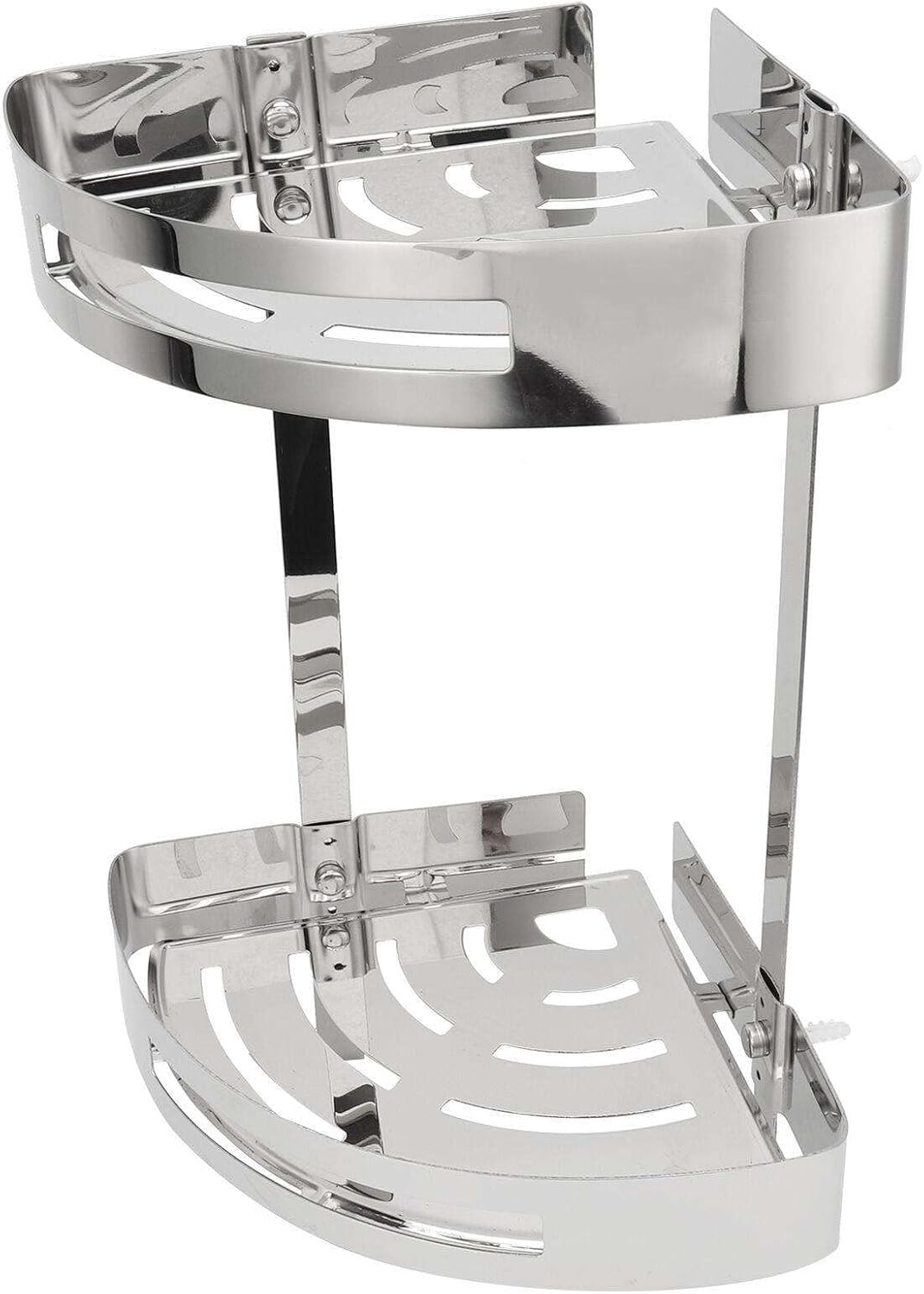 FINANCIALLY LIT 2-Tier Bathroom Corner Shelf Organizer