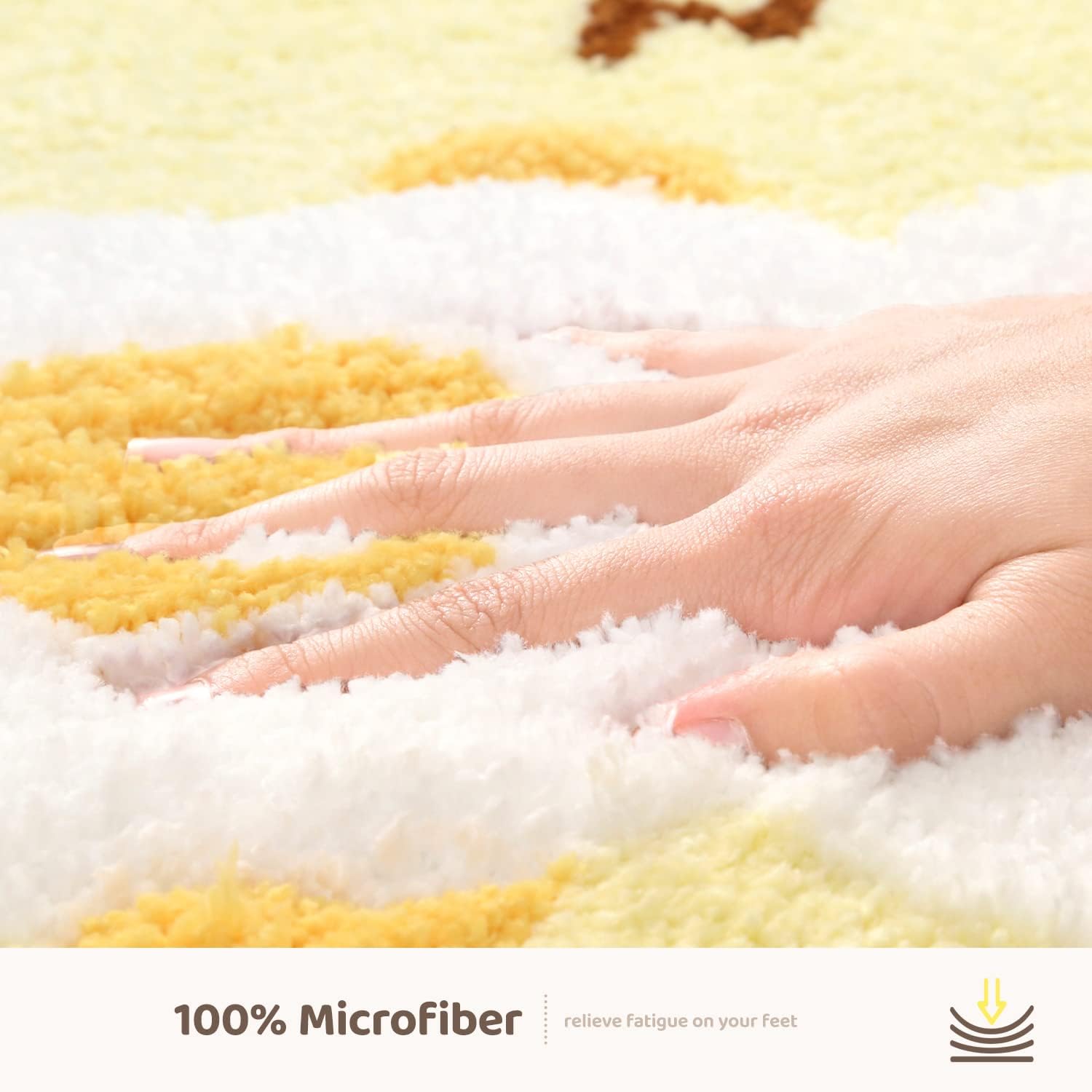 Molesun Cute Bath Mat Soft Microfiber Rug 20x31