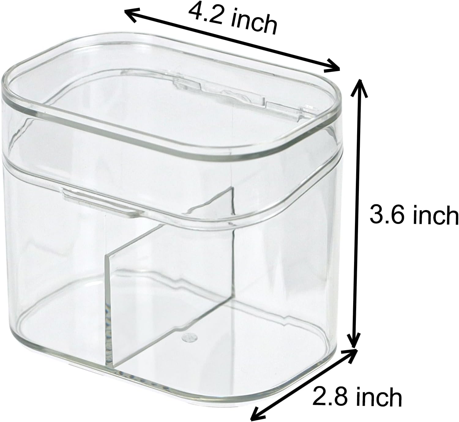 ZEXALOR Clear Bathroom Organizer 2-Size Essentials Set
